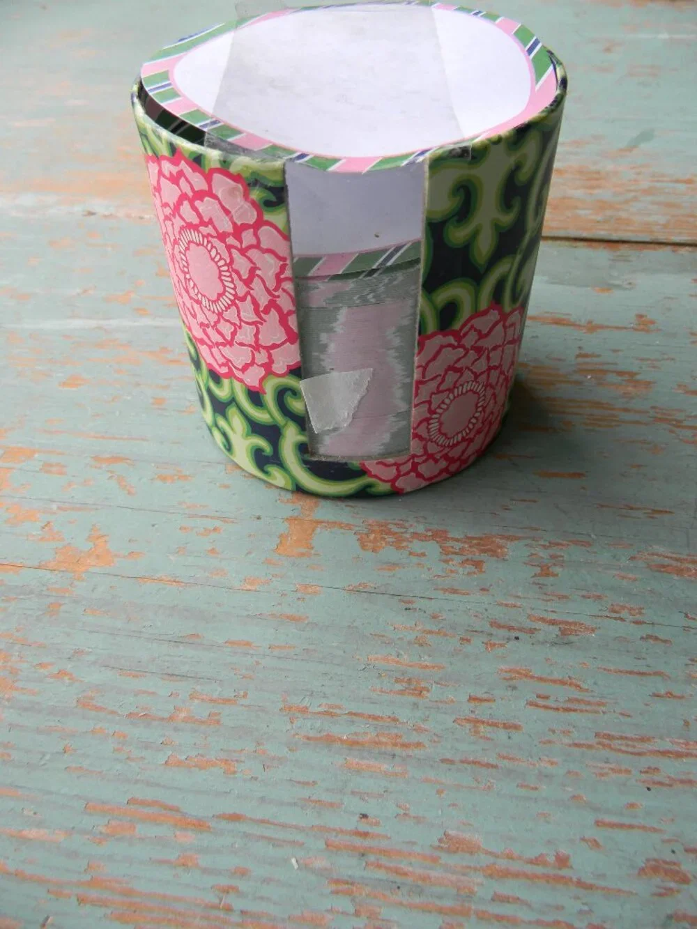 Lilly Pulitzer BLUE/GREEN/PINK FLORAL Circle Notes NOTECARD OFFICE 75%FULL